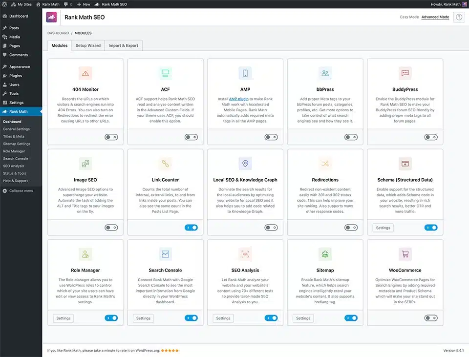 Die Funktionen des WordPress Plug-in Rank Math
