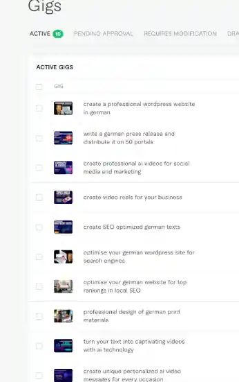 Meine Fiverr-Erfahrungen 5 fiverr gigs