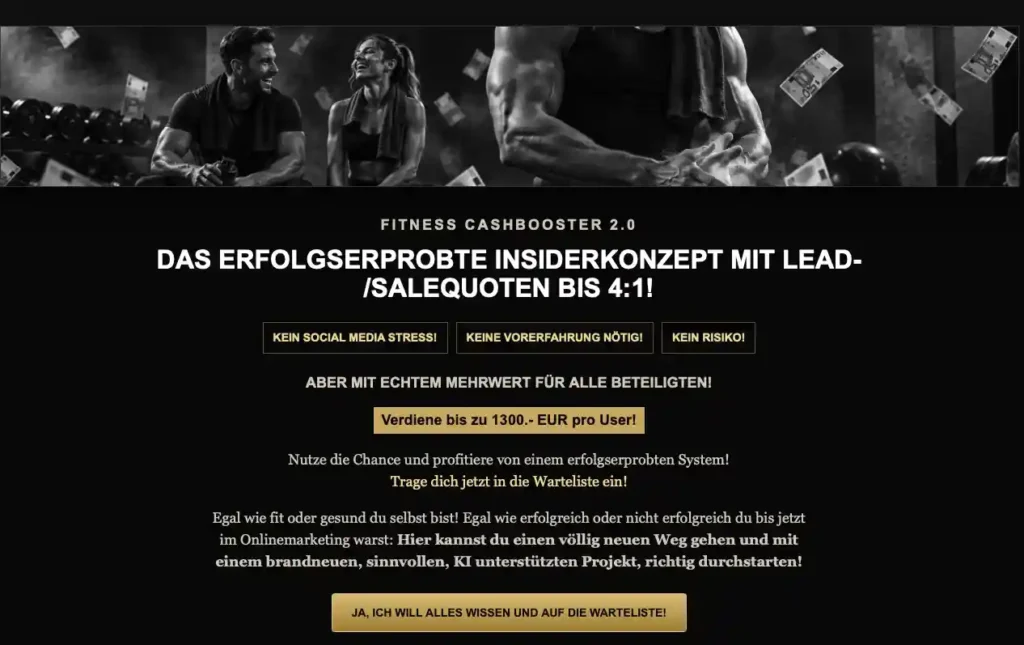Geld verdienen in der Fitnessnische 9 Der Fitness Booster