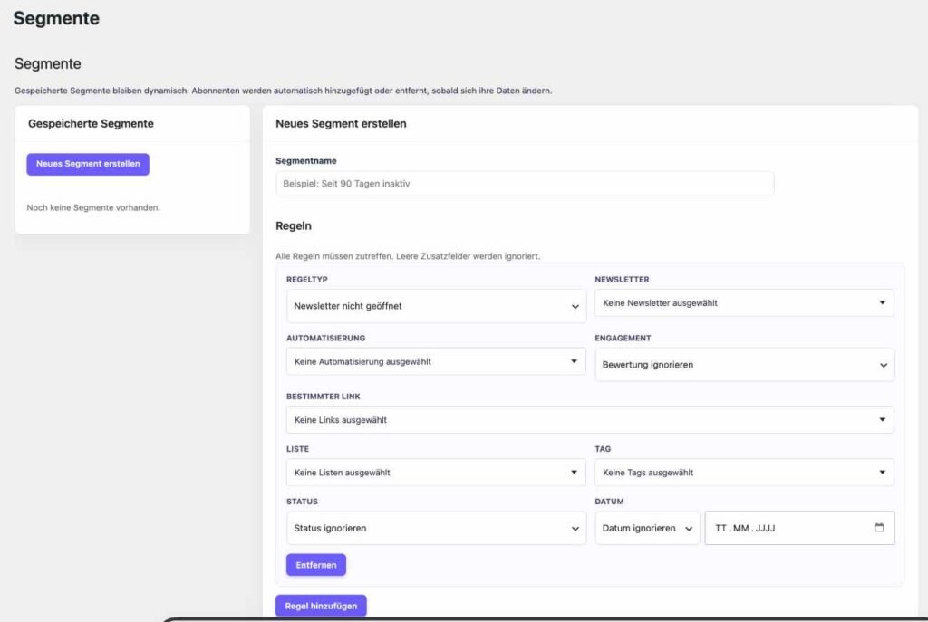 WITE Starmail Newsletter Plugin, ergänzt WordPress perfekt 11 Starmail Segmente